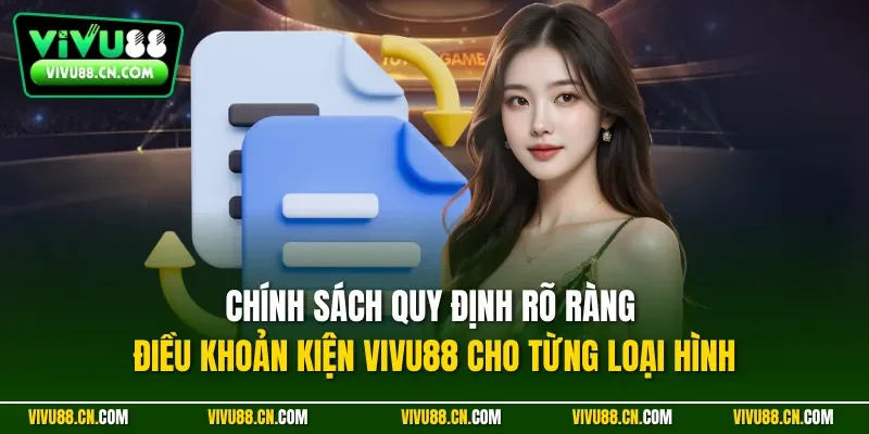 Chính sách quy định rõ ràng điều khoản kiện VIVU88 cho từng loại hình 