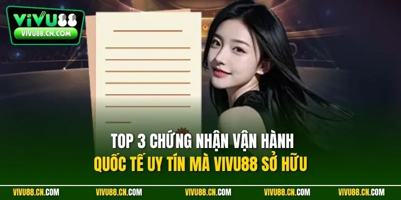 Top 3 chứng nhận vận hành quốc tế uy tín mà VIVU88 sở hữu